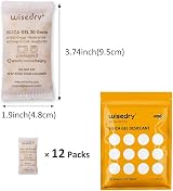 Wisedry 20g Silica Gel Desiccant Packets 12 Packs Food Grade Orange Indicating view 4
