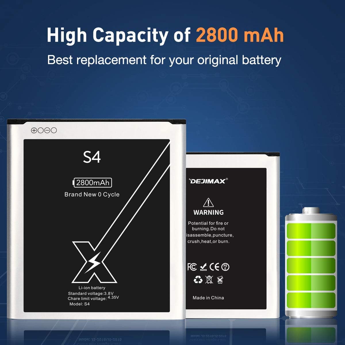 Dejimax Battery Replacement For Samsung Galaxy J3 16 J5 15 2600mah Lithium Polymer For Galaxy J3 16 J5 15