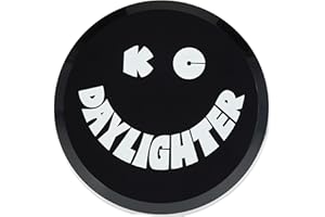 KC HiLiTES 5200 6" Round Black Plastic Light Cover w/ White KC Daylighter Logo - Single Cover