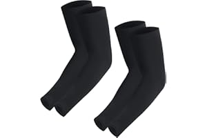 KEMFORD Arm Sleeves for Men and Women – 8 mmHg Light Compression – 2 Pair – Sun Protection – Cooling UPF 50 Compression – Basketball Running