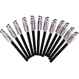 M&G Fine Point Gel Pens,0.5mm,Black,Blue Ink Pen,Box of 12 (KGP1821)