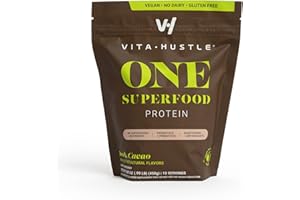 VitaHustle ONE Plant Based Protein Superfood + Greens (Chocolate Cacao, 10 Serving)