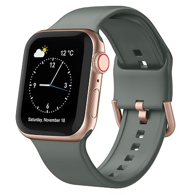 Sport Band Compatible with Apple Watch Bands 49mm 46mm 45mm 44mm 42mm 41mm 40mm 38mm, Soft Silicone Replacement Strap with Classic Clasp for iWatch Series 11 10 9 8 7 6 5 4 3 2 1 SE Ultra Women Men