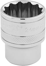 Draper Expert 1/2 inch 24mm Square Drive Socket 12 Point Hex