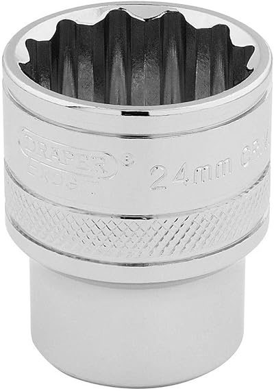 Draper Expert 1/2 inch 24mm Square Drive Socket 12 Point Hex