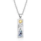 TALYKONG Mountain Necklace for Women,Gift for Skiers, Hikers,Nature Lovers,Climbers,Campers