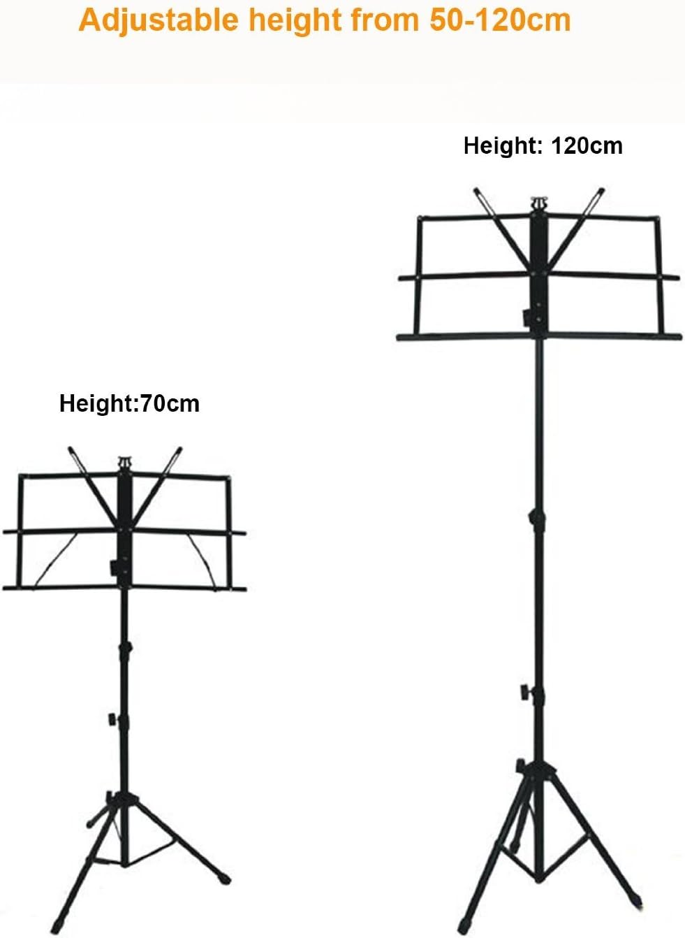 Itian Metal Orchestral Sheet Holder Foldable Music Stand Adjustable