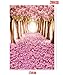 DODOING 5x7ft Photography Backdrop Cherry Blossoms Street Studio Backdrop Photo Photography Background Beautiful Flower Sakura Road