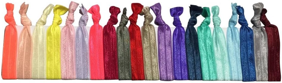 20 pcs Elastic Hair Ties No Crease Ouchless Ponytail Holders Hair Ties