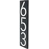 Discovered Designs – 20” Custom Address Number Sign - Black or White – Vertical or Horizontal – Made in USA (Black 20 inch Ve