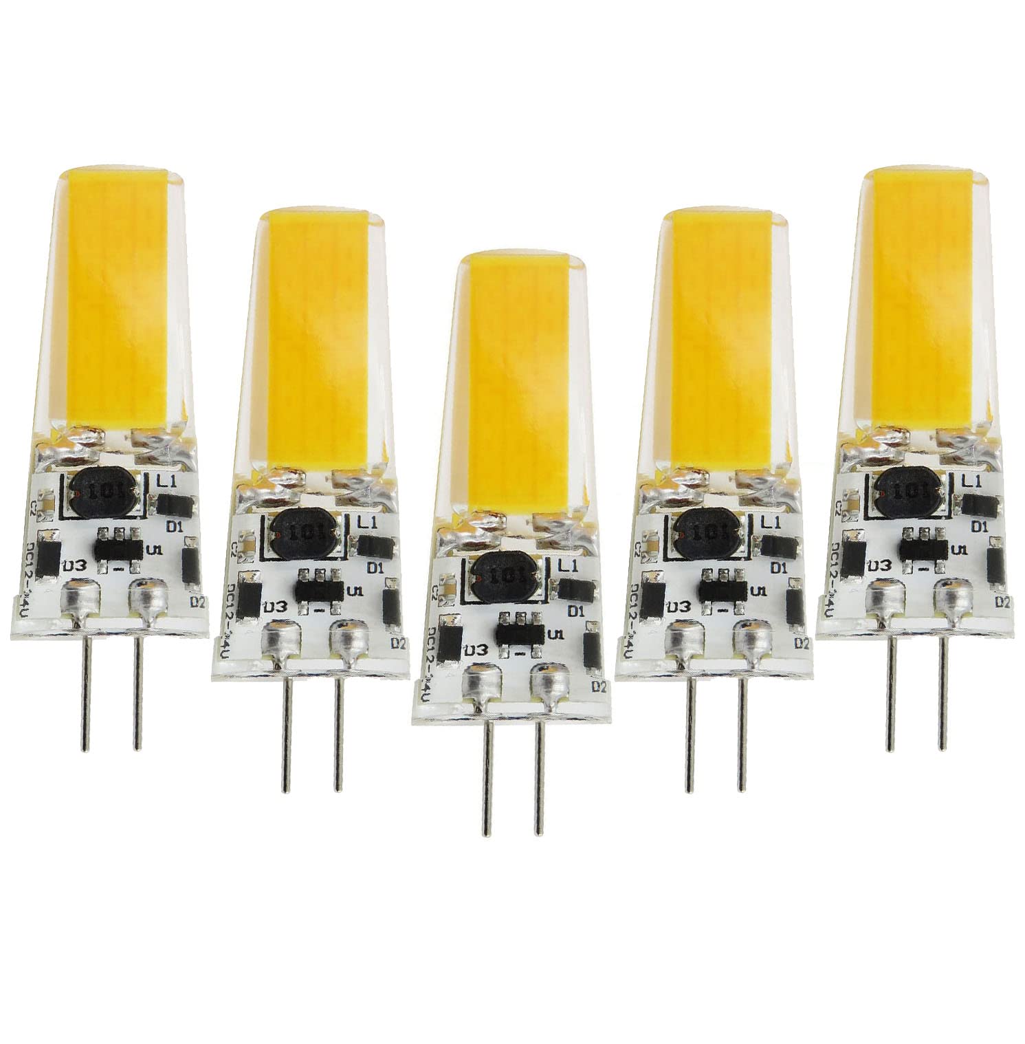 Photo 1 of Klgeivb G4 LED Light Bulbs 3000K Warm White Lighting Dimmable, 5W Equivalent to 50W AC 110V-120V, Bi-pin LED Bulb Silicone G4 LED Bulbs (5-Pack)
