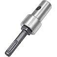 SYWAN Garden Auger Power Drill Adapter for Corded Cordless Drill, for Connect 4"/ 6" Earth Auger to 1/2-Inch SDS Electric Drill, Garden Earth Drill Ground Thread Keyless Drill Chuck Adapter