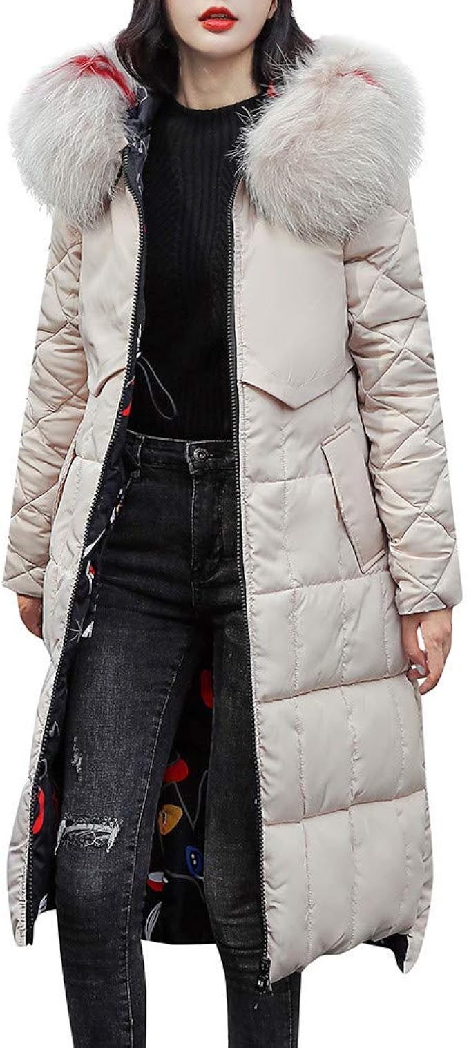 ankle length down coat womens