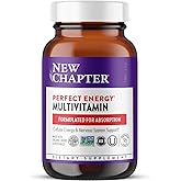 New Chapter Energy Supplement - Perfect Energy Multivitamin for Balanced Energy + Stress Support with B Vitamins + Vitamin D3 + Organic Non-GMO Ingredients - 96 ct