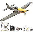 VOLANTEXRC Brushless 4CH RC Plane P51D Mustang 500mm Remote Control Airplane Fighter RTF with 6-Axis Gyro, 3 Modes & Aerobatics, 2.4GHz Radio Controlled Aircraft for Beginners, Boys & Adults