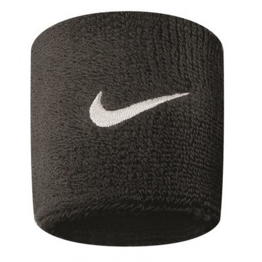 Nike Unisex-Youth Swoosh Gelenkband, Black/White, One Size (2er Pack)
