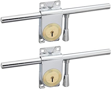Link Steel 11-inch Lever Rod Lock Set (Silver, 8-Pieces)