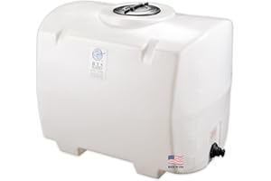 RTS COMPANIES INC. RTS Plastics Rotomolded Polyethylene PCO-100 Gallon Tank for Water and Non-Flammable Liquids with Molded Grad Strip and Siphon Elbow