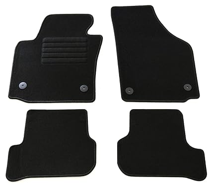 AD Tuning GmbH HG11593 Velours Passform Fußmatten Set, Schwarz fÃ¼r Seat Leon 1P, Mod. Bj. 9/05-10/12