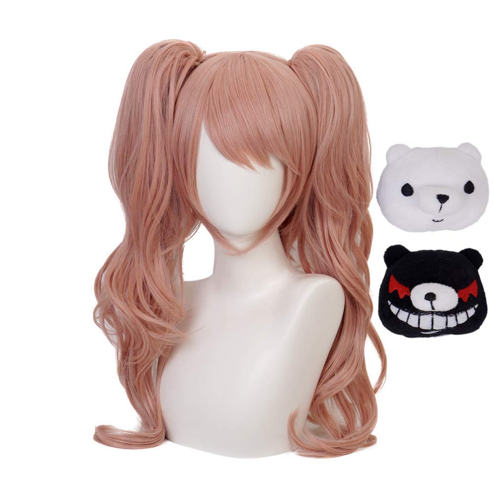 MUZI Enoshima Junko Cosplay Wig, Anime Danganronpa Wigs for Halloween Party Fashion Show Synthetic Hair with Free Wig Cap