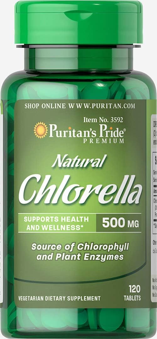 Puritan's Pride Natural Chlorella 500 mg-120 Tablets