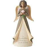 Enesco Foundations Grandmother Garden of Love Angel Figurine, 7.5 Inch, Multicolor