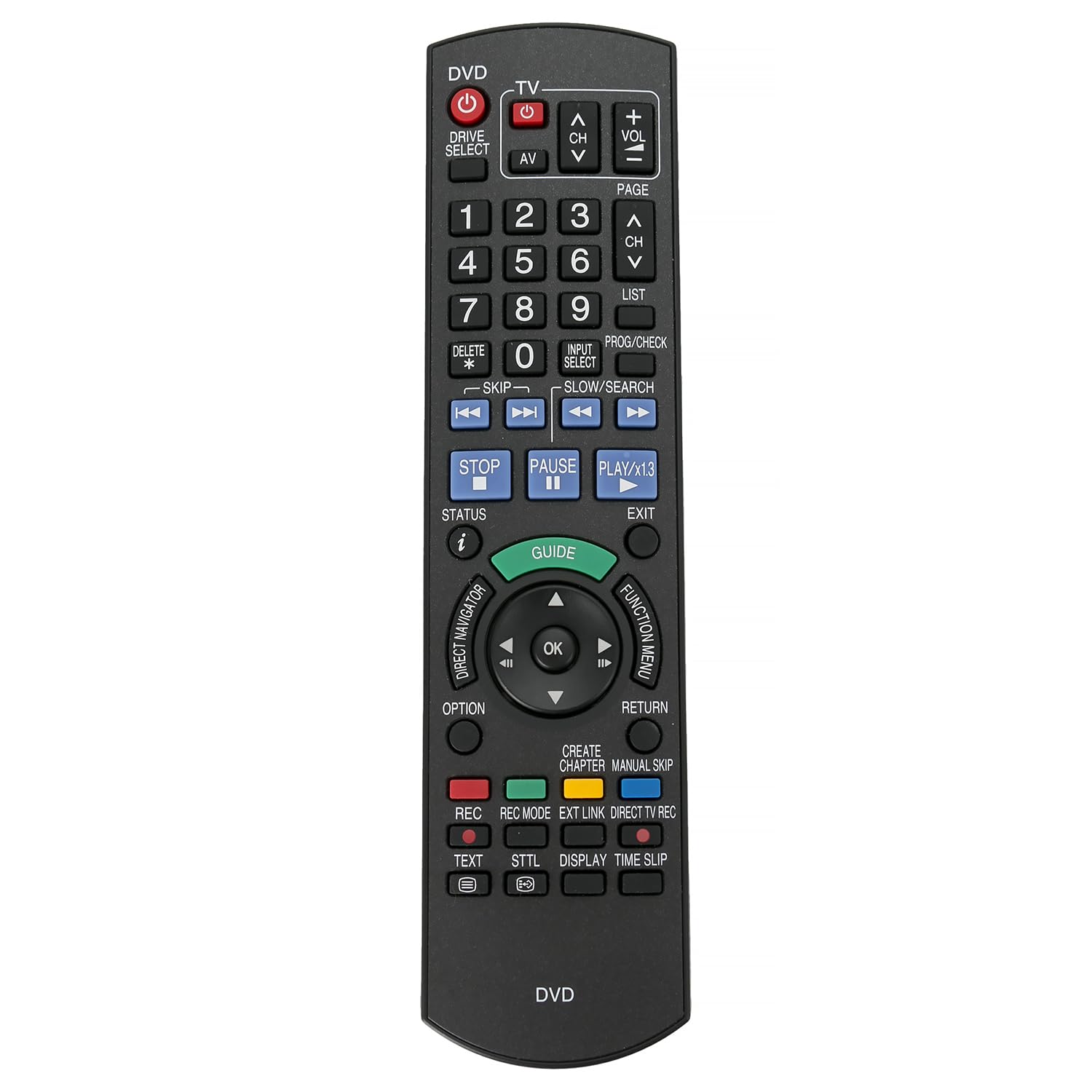 VINABTY N2QAYB000234 Remote Control for Panasonic DMR-EX81 DMR-EX768 DMR-EX71 DMR-EX71S Dmr-ex81s DMR-EX71SEGK DVD-Recorder