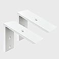 Countertop Support Bracket 2 Pack White 3/8" Thick Heavy Duty Countertop Hidden Bracket 6" x 6" x 2 1/2" L Bracket Metal Corbels for Quartz/Granite/Wood/Concret/ Laminate Countertops