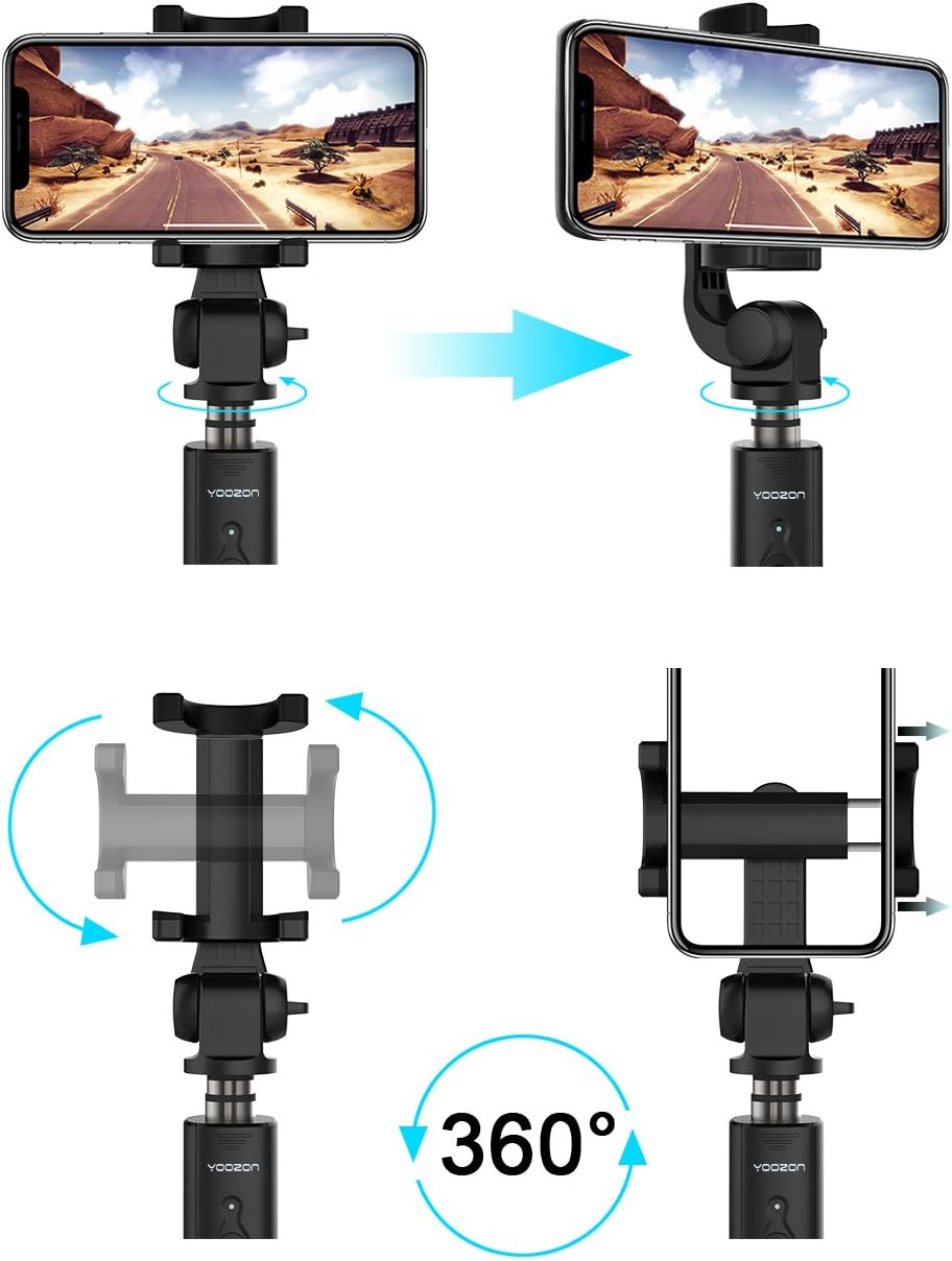 Yoozon Upgraded Selfie Stick Tripod Bluetooth, Phone & Camera Tripod Selfie Stick with Wireless Remote Shutter for Gopro,Action Cameras, iPhone 11/11 Pro/11 Pro Max/Xs MAX/Galaxy Note 10/Note 10 Plus