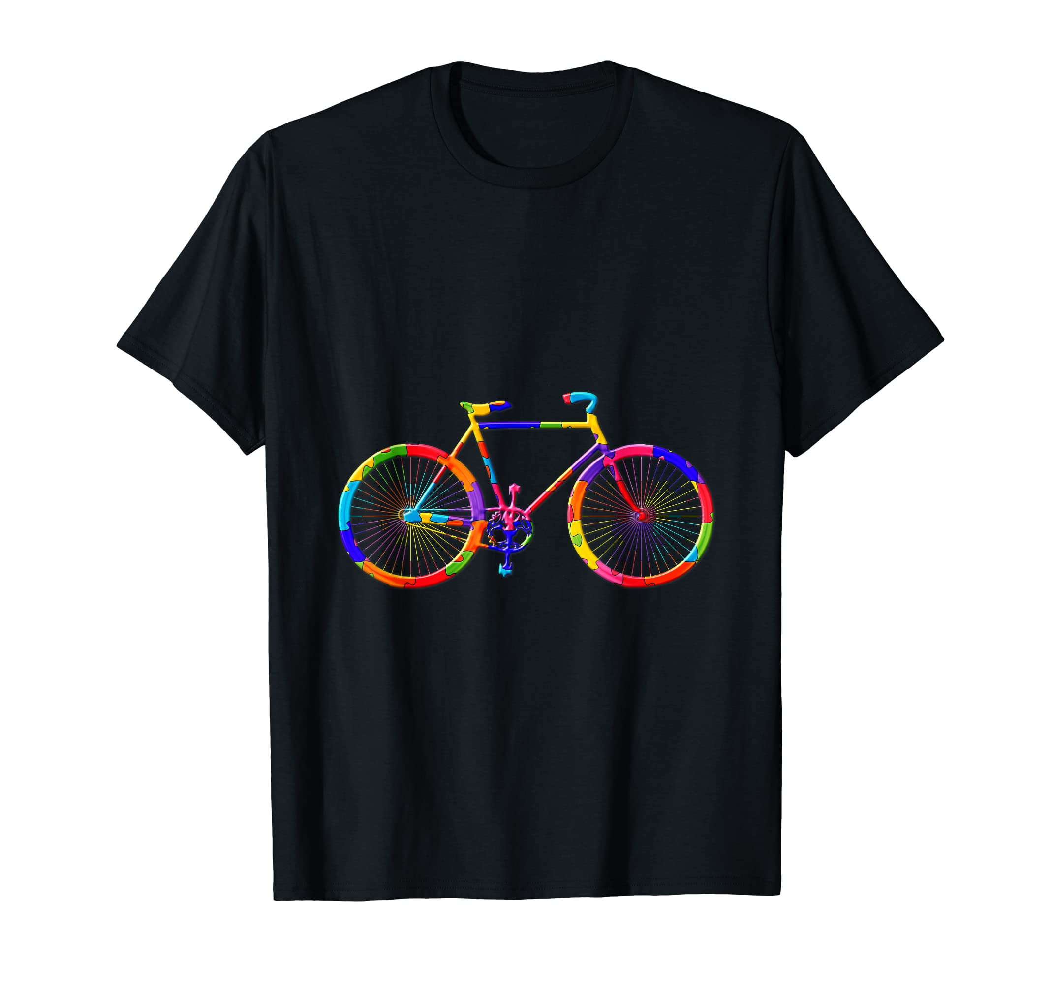 Bicycle Bike Cycle Bicyclist Jigsaw Autism Puzzle T-Shirt