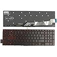 cuiying Replacement Laptop English Red Backlit Keyboard Without Frame for Dell Inspiron 15 Gaming 7566 7567 5565 5570 5575 7570 7577 3R0JR 03R0JR M16NXC-UBSQ