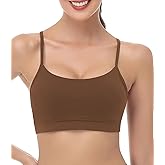 wirarpa Women's Buttery Soft Sports Bra Y Back Padded Low Impact Spaghetti Thin Strap Lounge Workout Yoga Top
