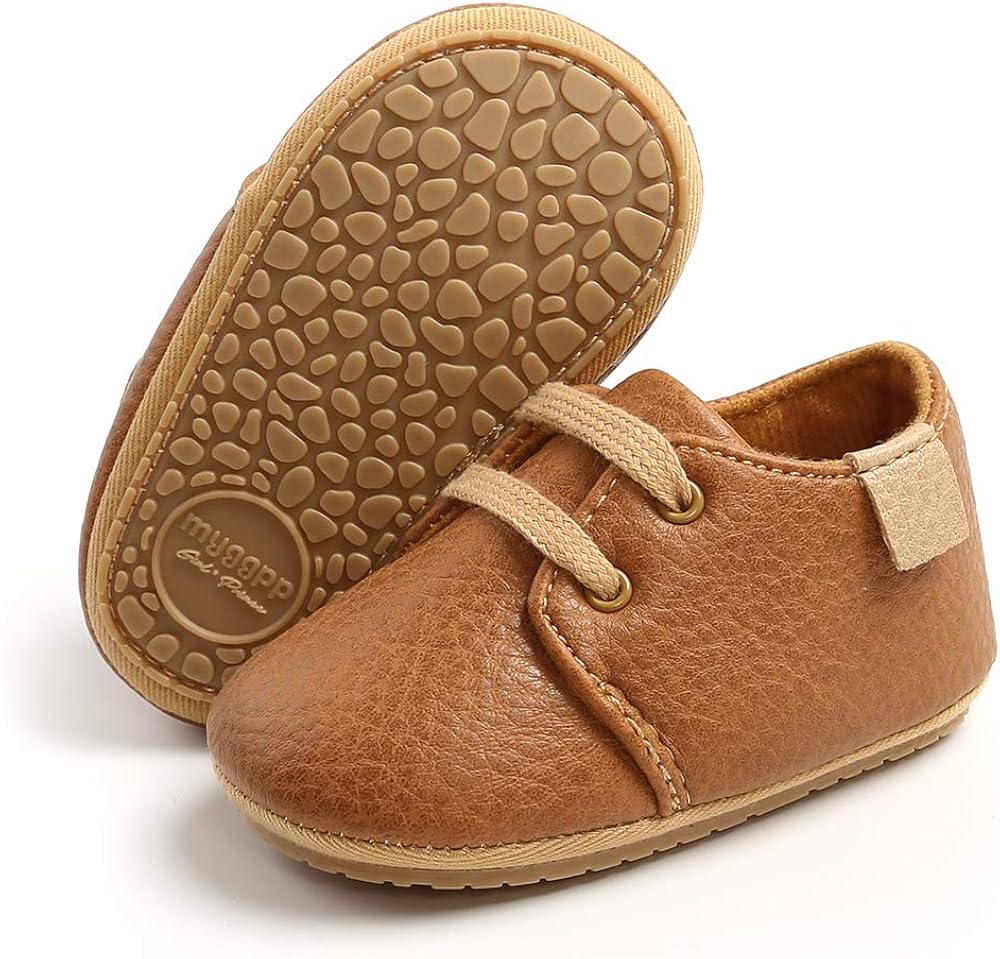  | BiBeGoi Baby Boys Girls Oxford Shoes PU Leather Soft Rubber Sole Sneakers  Anti-Slip Toddler Ankle Boots Infant Walking Moccasins | Sneakers
