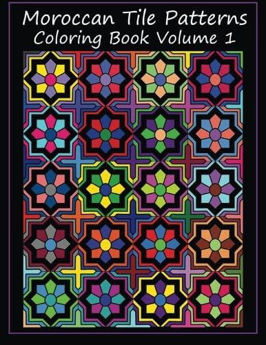 Moroccan tile patterns coloring book: Volume 1