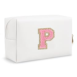 Personalized Initial Preppy Makeup Bag