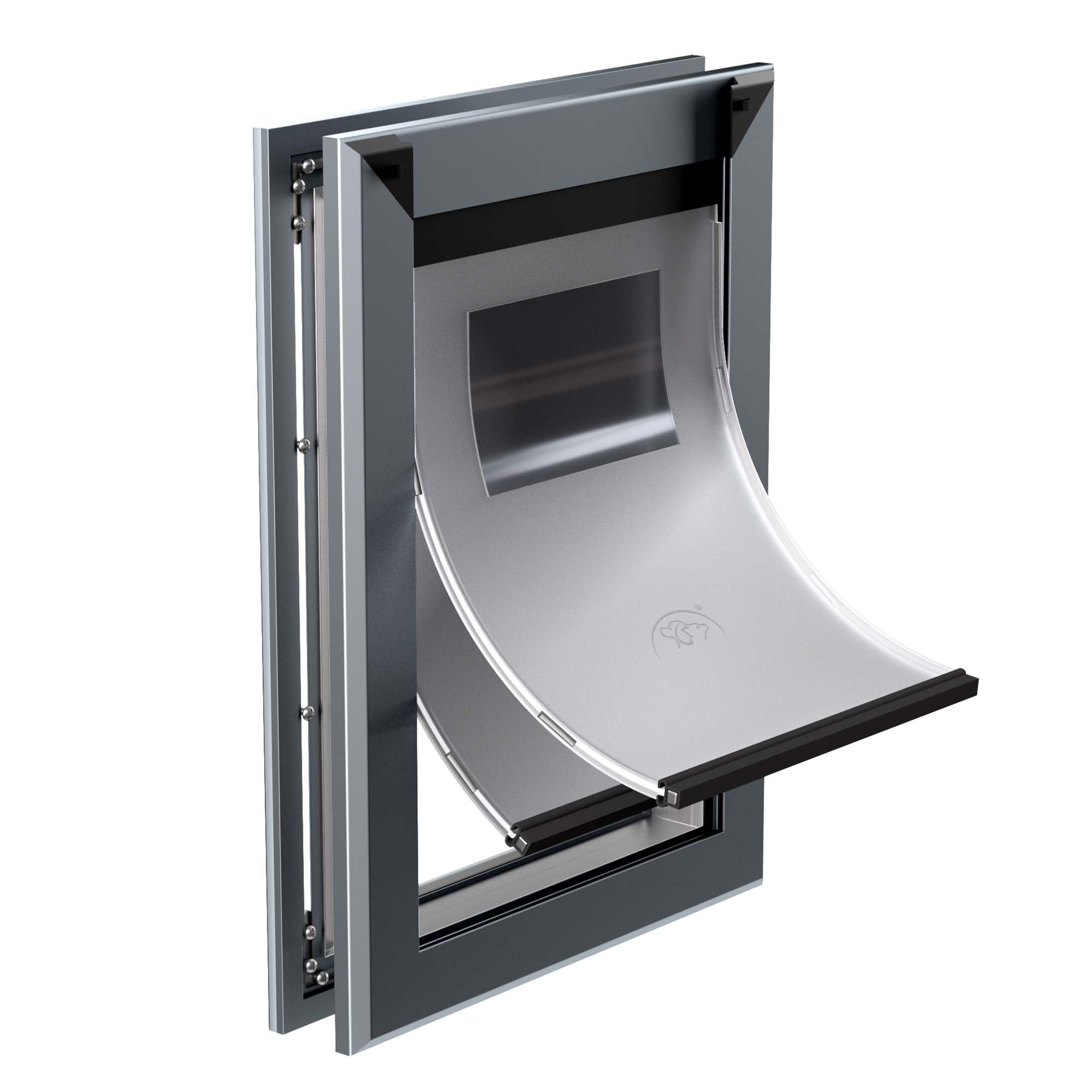 Photo 1 of MAVRICFLEX Heavy Duty Dog Door with Double Sliding Lock Panel, Energy Efficient Rugged Aluminum Large Dog Door, Easy Installation, Magnetic Double Flaps Dog Door for Large Dogs Up to 100lbs