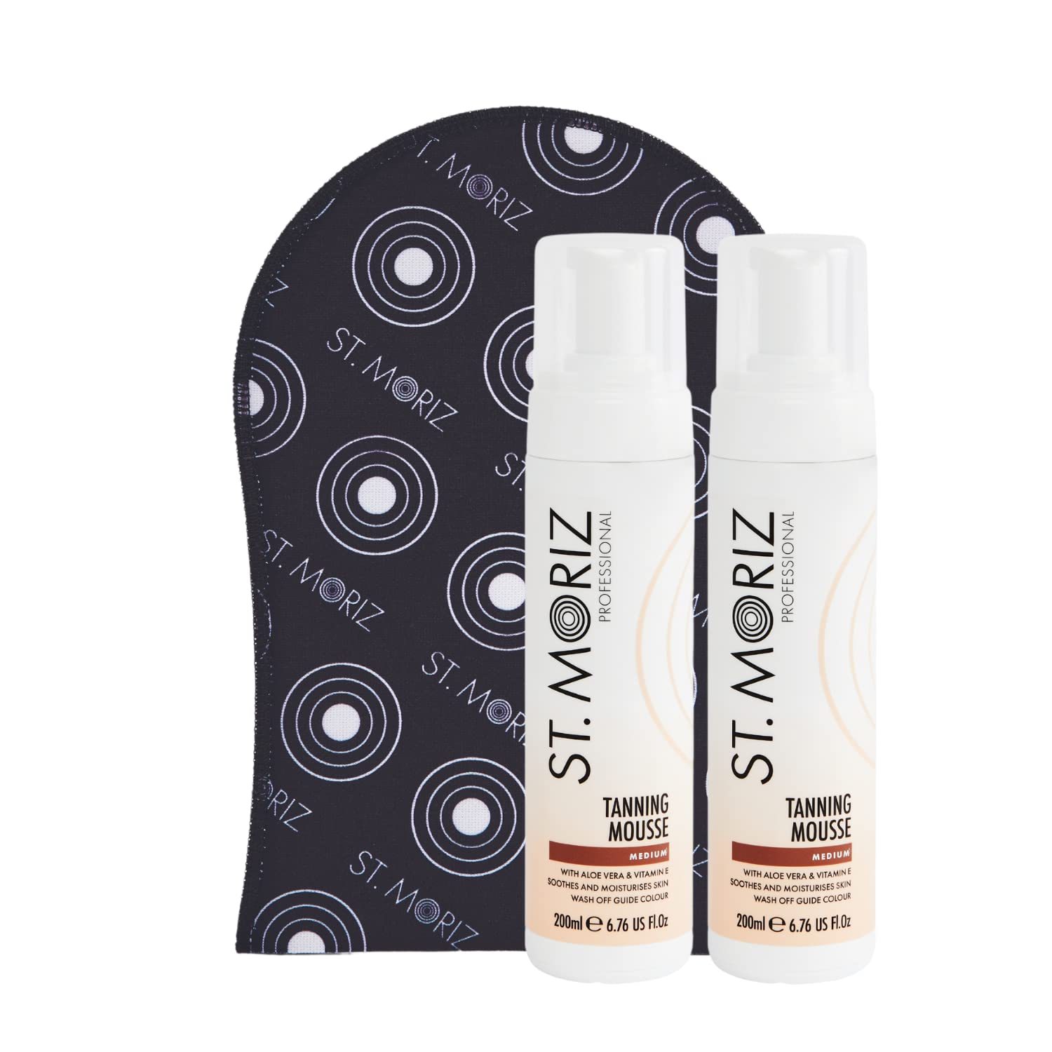 St Moriz Instant Self Tanning Mousse in Medium Tone with Mitt - 2 x 200 ml