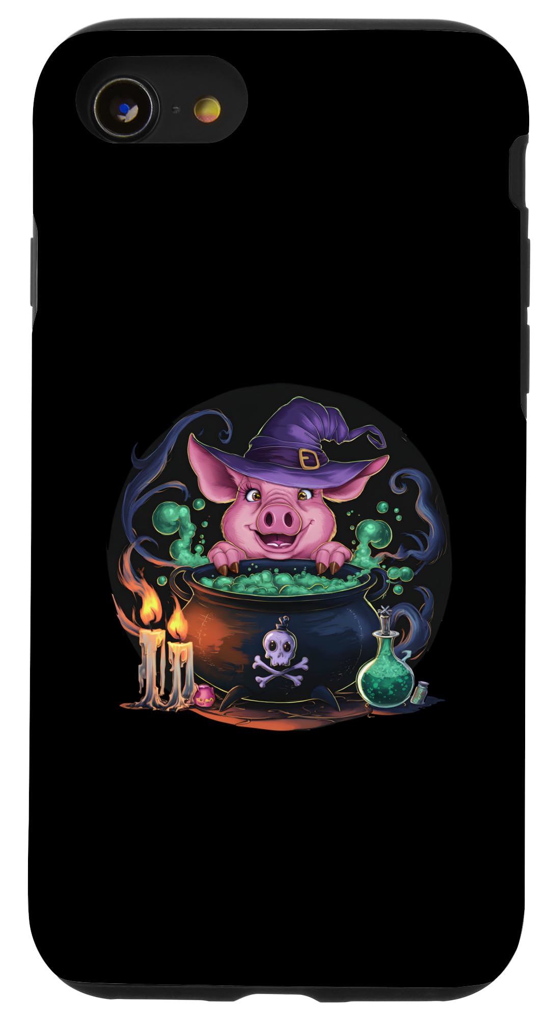 iPhone SE (2020) / 7 / 8 Witchy Pig's Potion Cauldron Fun Halloween Case