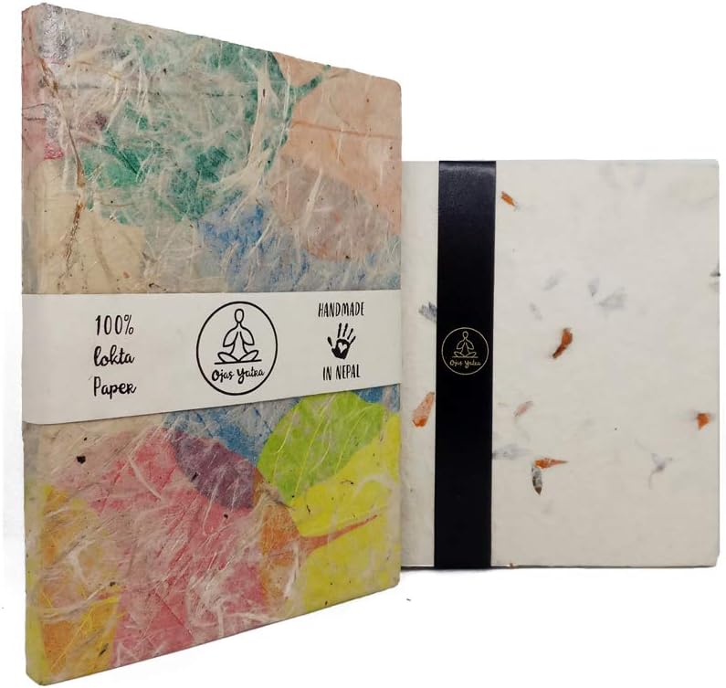 Eco-Friendly Handmade Lokta Paper Writing Journal Notebook - Bodhi Leaf
