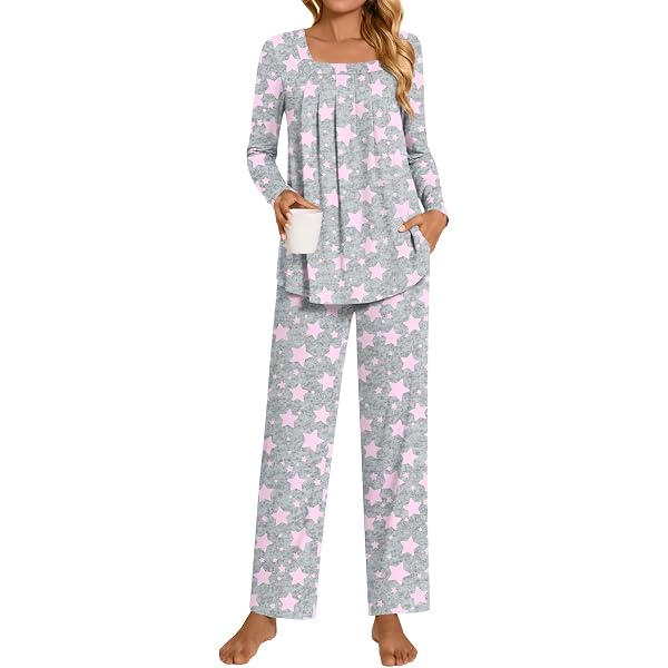 Findsweet Conjunto De Pijama Para Mujer, Suave, De