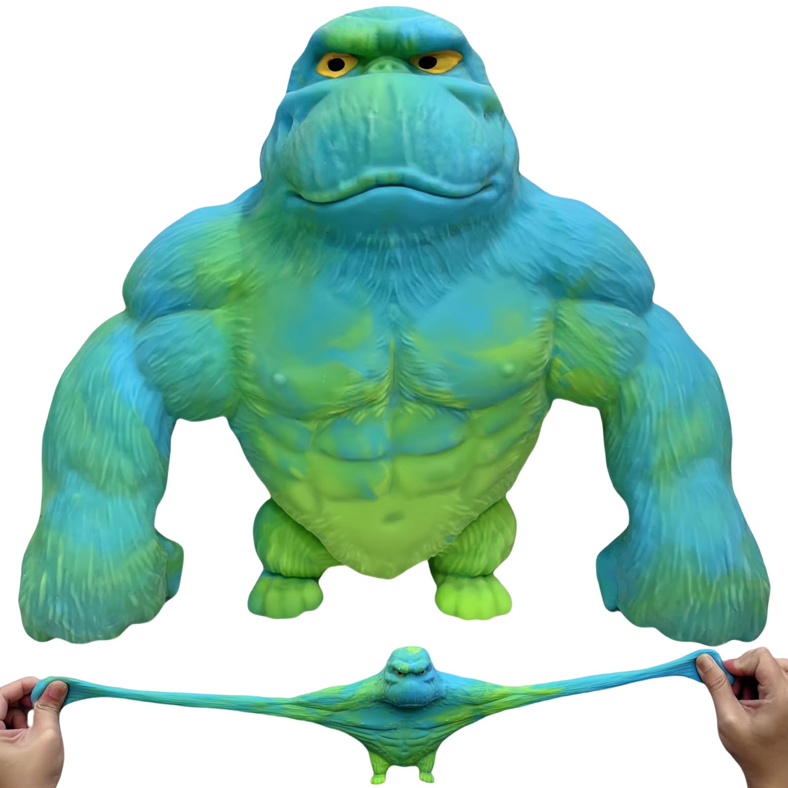 Photo 1 of YHan Super Stretchy Gorilla Fidget Toy (Blue-Green) Stretchy Monkey - Funny, Squishy & Perfect to Squeeze for Stress Relief - Ideal Gift for Kids