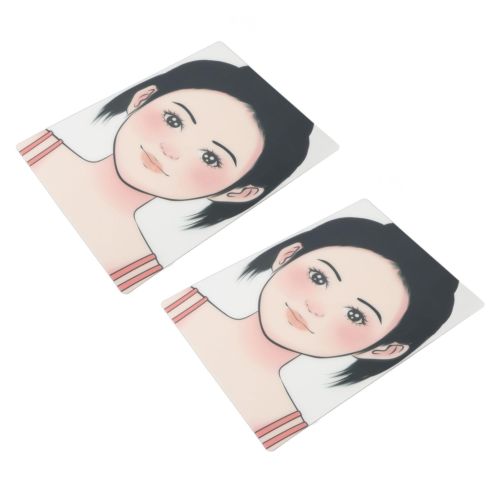 Girl Face Painting Practice Board, 2Pcs Makeup Face Painting Practice Board for Home