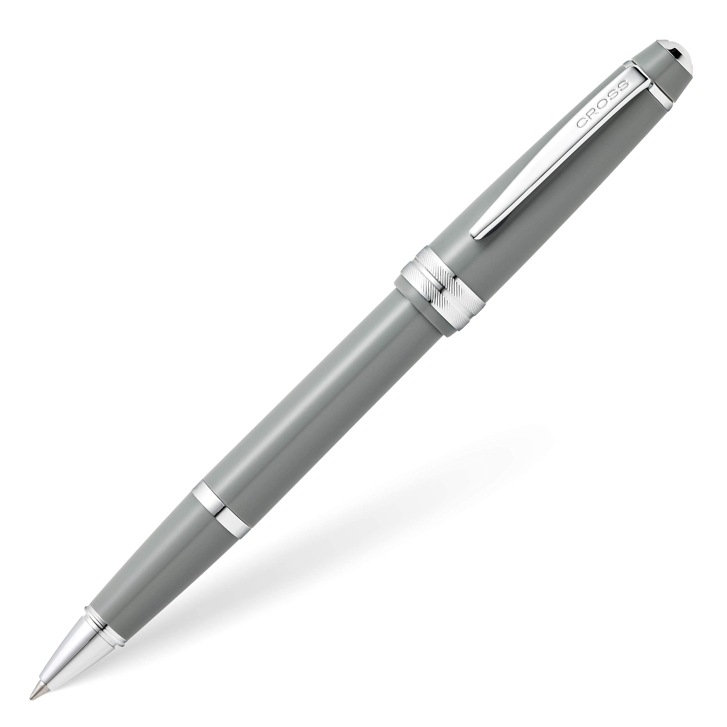 CROSS Bailey Light Polished Grey Resin Rollerball Pen INCL. Premium Gift Box - Refillable Medium Gel Ink Rollerball