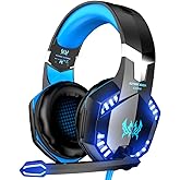VersionTECH. Gaming Headset for PS4 / PS5 Xbox One PC, G2000 Gaming Headphones with Mic, LED Lights, Noise Reduction, Stereo
