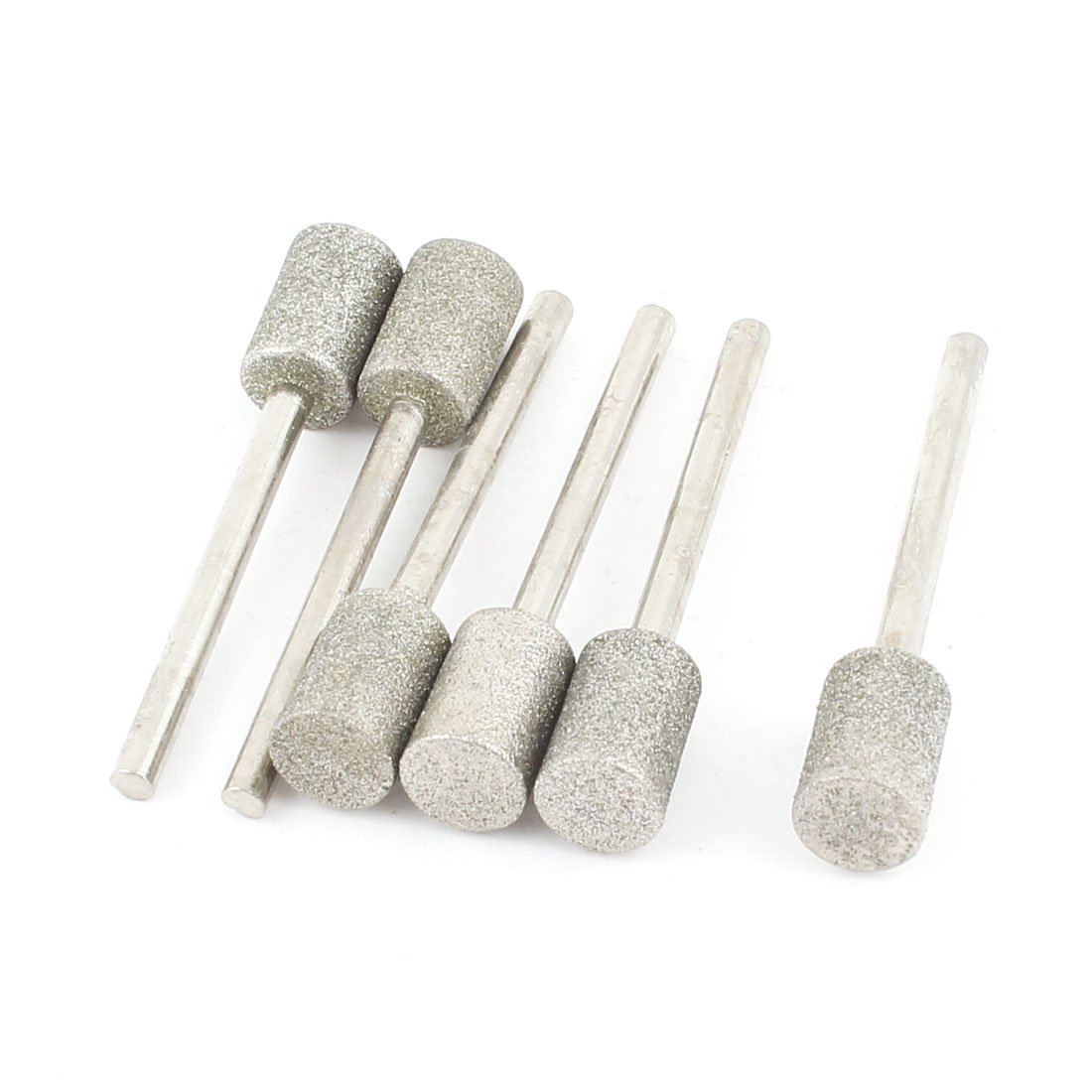Sourcingmap 3mm Shank 8mm Cylinder Head Mounted Points Grinding Bit 6 Pcs