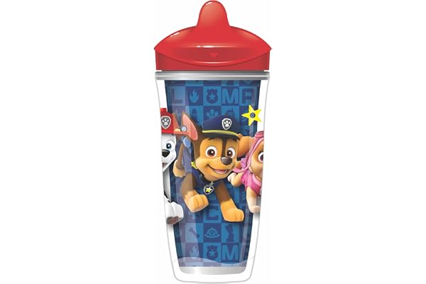 Playtex Sipsters Stage 3 Paw Patrol Spill-Proof, Leak-Proof, Break-Proof Insulated Spout Cup for Boys (12+ Months), 9 Ounce -