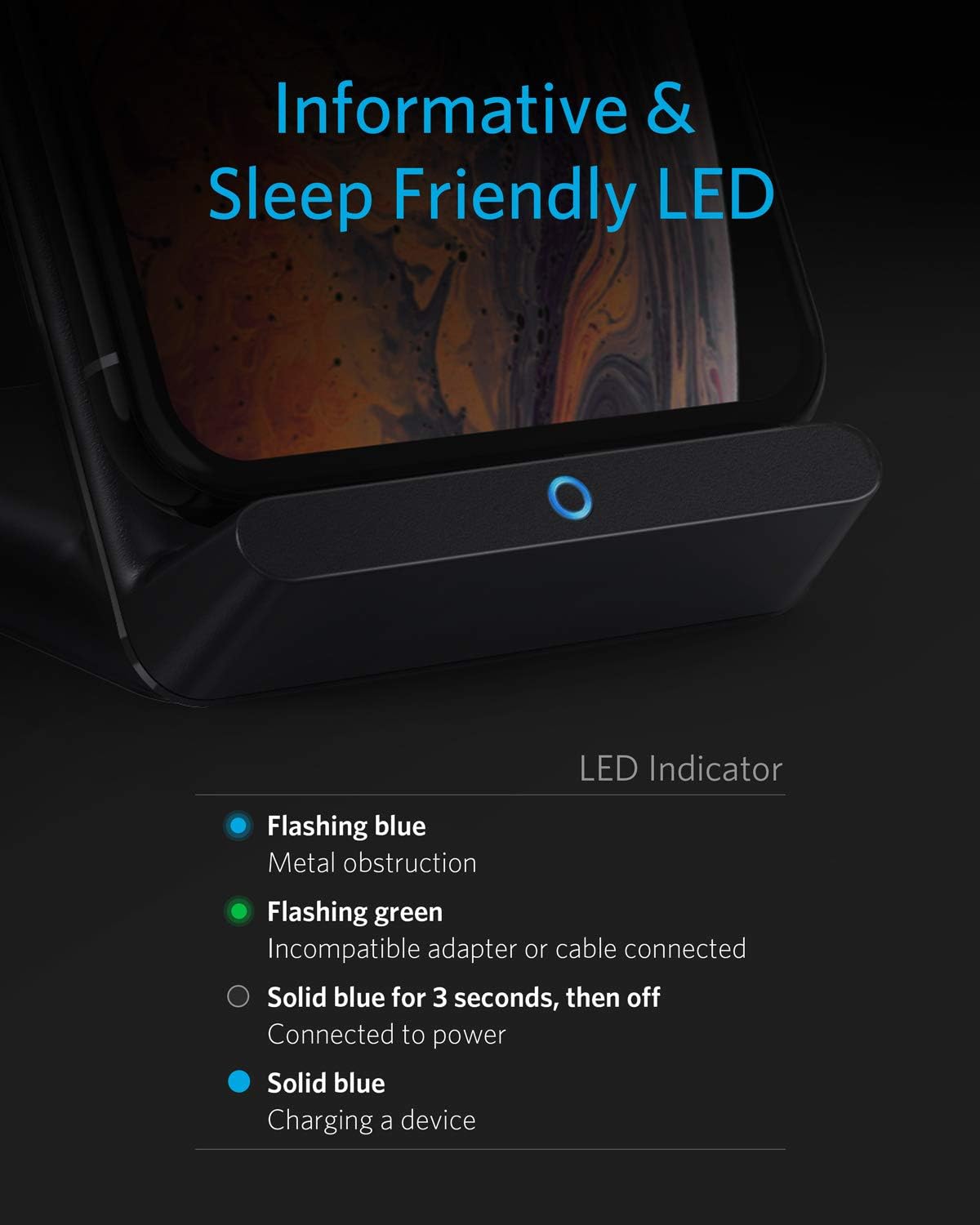 Anker Wireless Charger, 2-Pack PowerWave Stand Upgraded, Qi-Certified, Fast Charging iPhone 12, 12 Mini, 12 Pro Max, SE, 11, 11 Pro, 11 Pro Max, Galaxy S20 S10 S9 S8, Note 10 Note 9 (No AC Adapter)