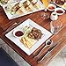 DOWAN 8 Inches Porcelain Square, Dessert Plates, 4 Packs