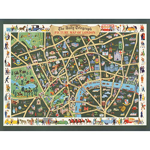 Artery8 1950 Pictorial Map Picture Map If London Art Print Canvas Premium Wall Decor Poster Mural