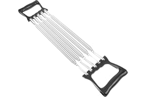 BRIGHTFUFU Chest Expander with Detachable Plastic Handle Multifunctional Chest Workout Equipment for Men Grip Strength Trainer with High Elasticity Springs Portable Fitness Tool